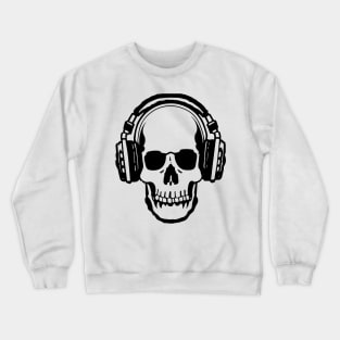 Skull with headphones Crewneck Sweatshirt